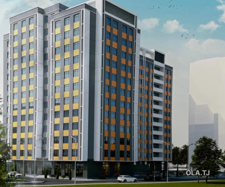 1 комнатная квартира, 13 этаж, 53 м²