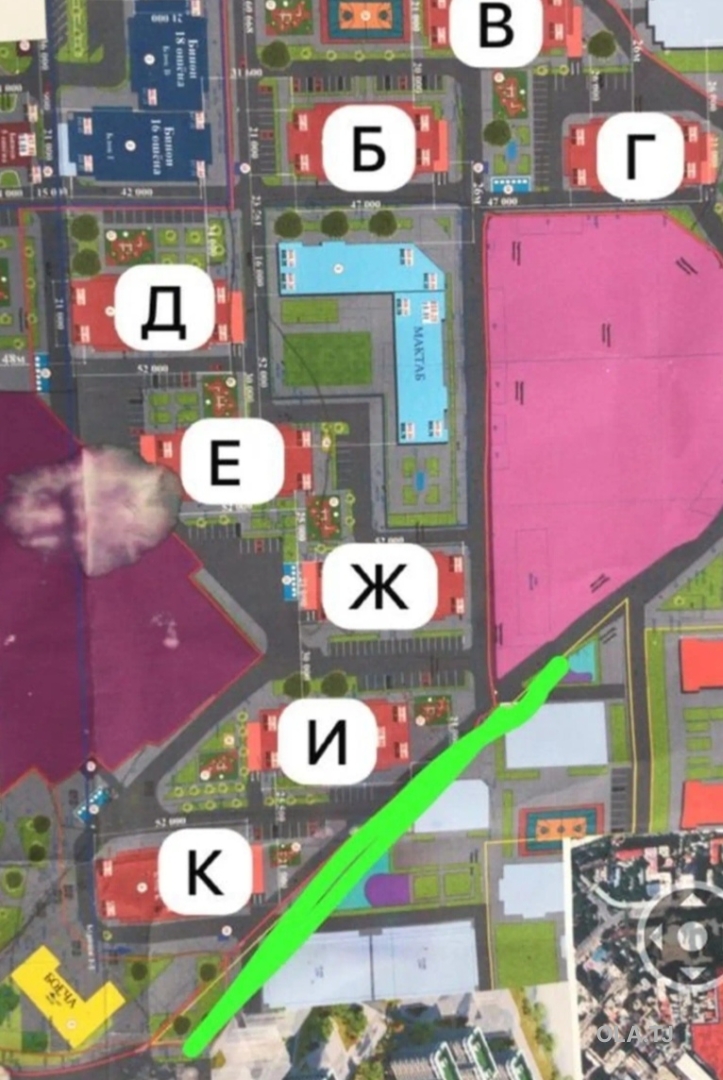 1 комнатная квартира, 12 этаж, 65 м²