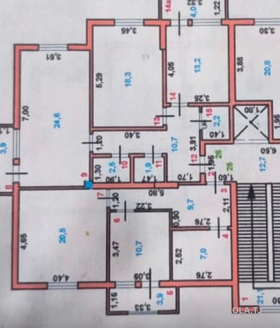 1 комнатная квартира, 7 этаж, 52 м²