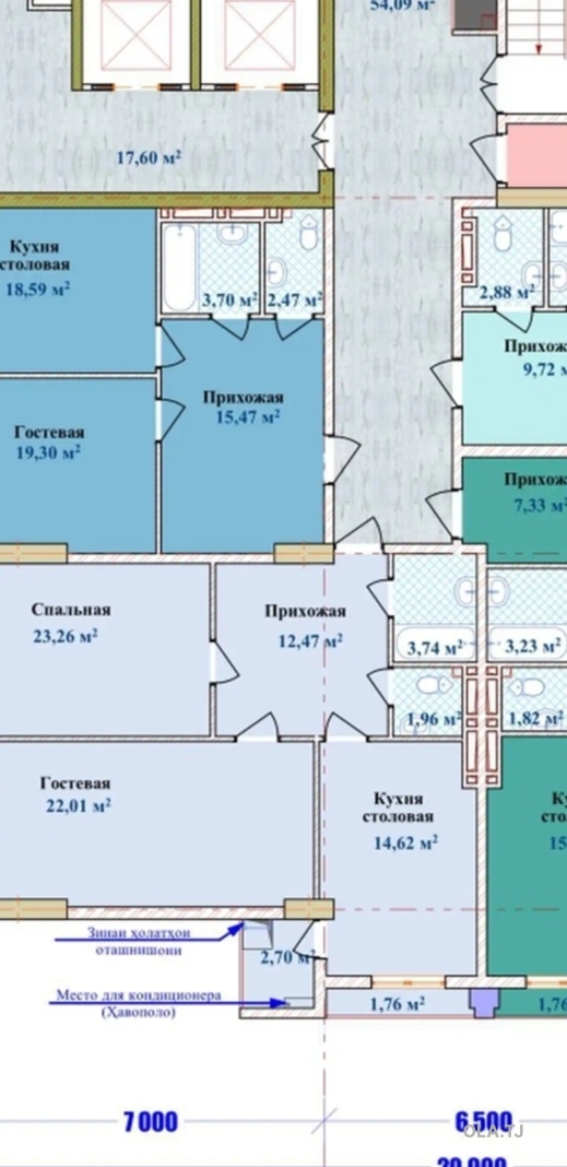 2 комнатная квартира, 13 этаж, 95 м²