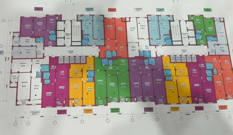 3 комнатная квартира, 2 этаж, 107 м²