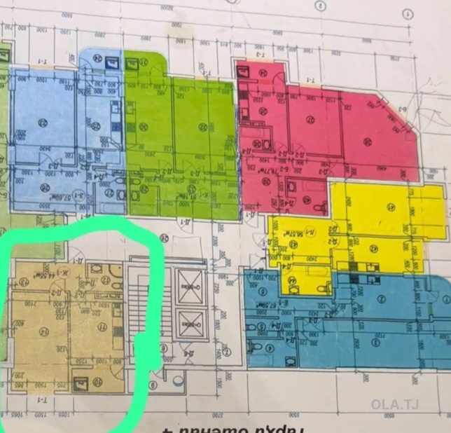 1 комнатная квартира, 10 этаж, 44 м²