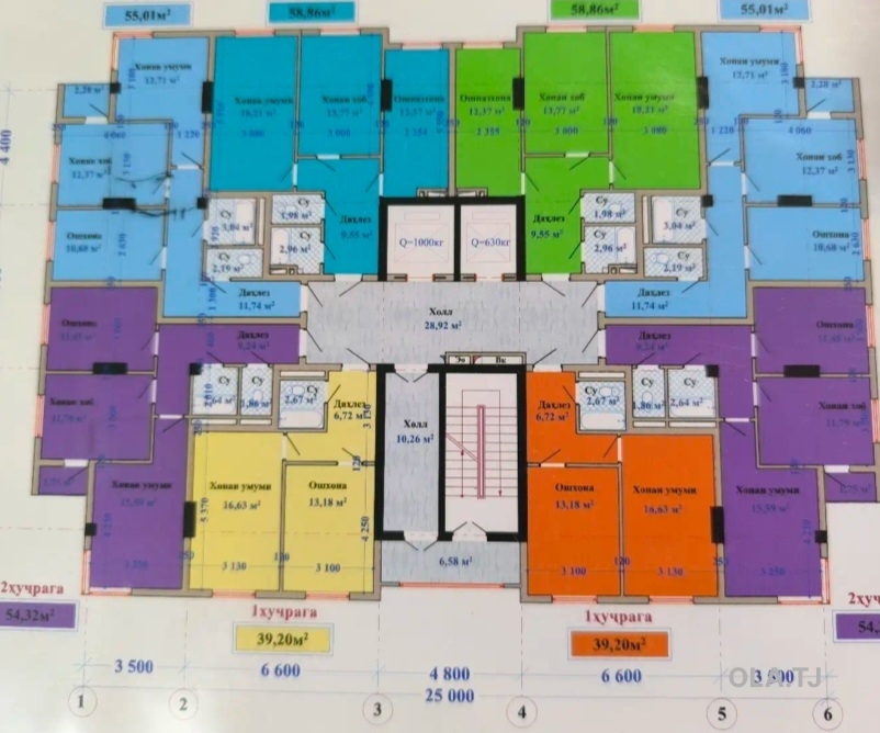1 комнатная квартира, 2 этаж, 40 м²