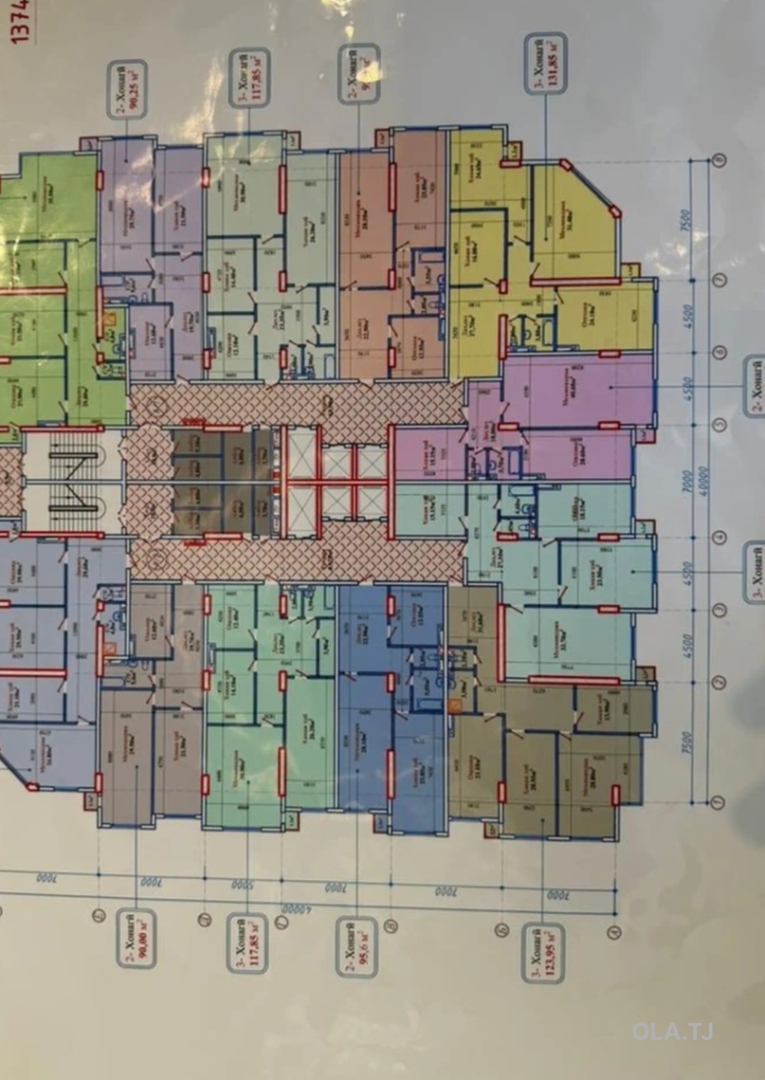 2 комнатная квартира, 14 этаж, 97 м²