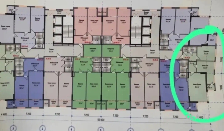 2 комнатная квартира, 8 этаж, 80 м²