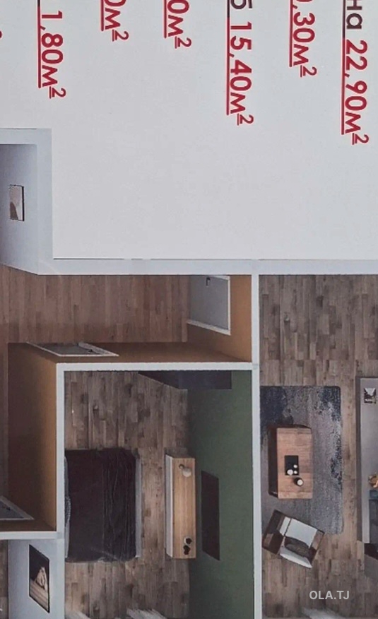 1 комнатная квартира, 10 этаж, 78 м²