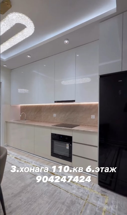 3 комнатная квартира, 6 этаж, 110 м²