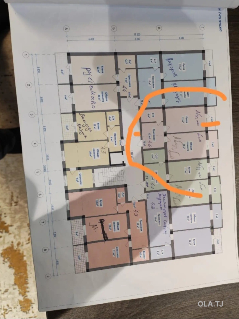 1 комнатная квартира, 7 этаж, 67 м²
