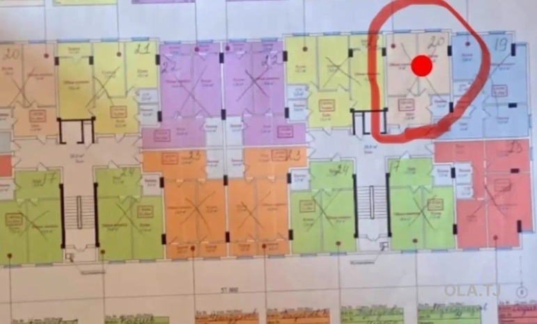 1 комнатная квартира, 2 этаж, 52 м²