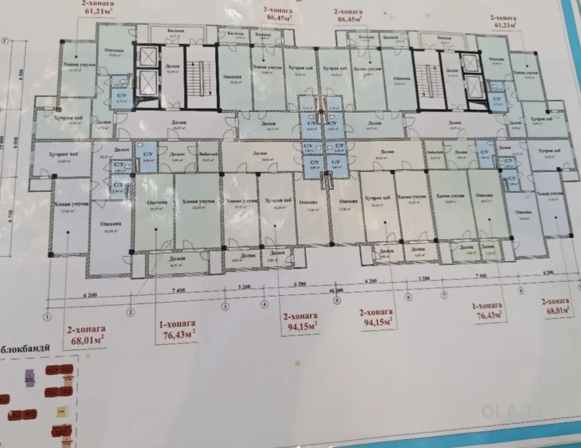1 комнатная квартира, 14 этаж, 76 м²
