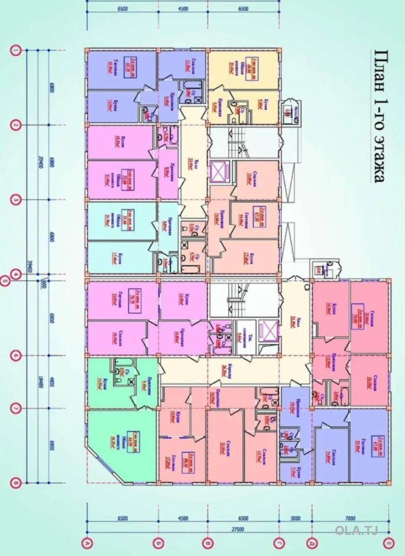 3 комнатная квартира, 5 этаж, 96 м²