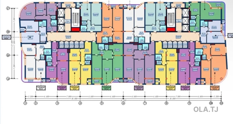 2 комнатная квартира, 3 этаж, 72 м²