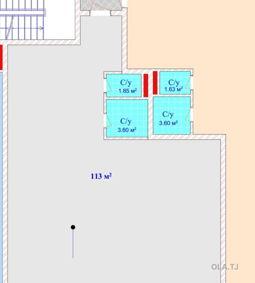3 комнатная квартира, 4 этаж, 113 м²