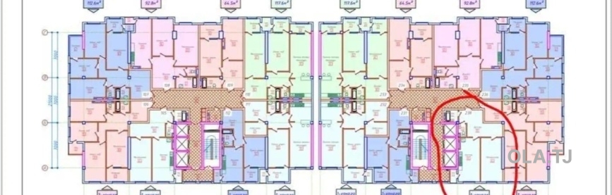 2 комнатная квартира, 17 этаж, 72 м²