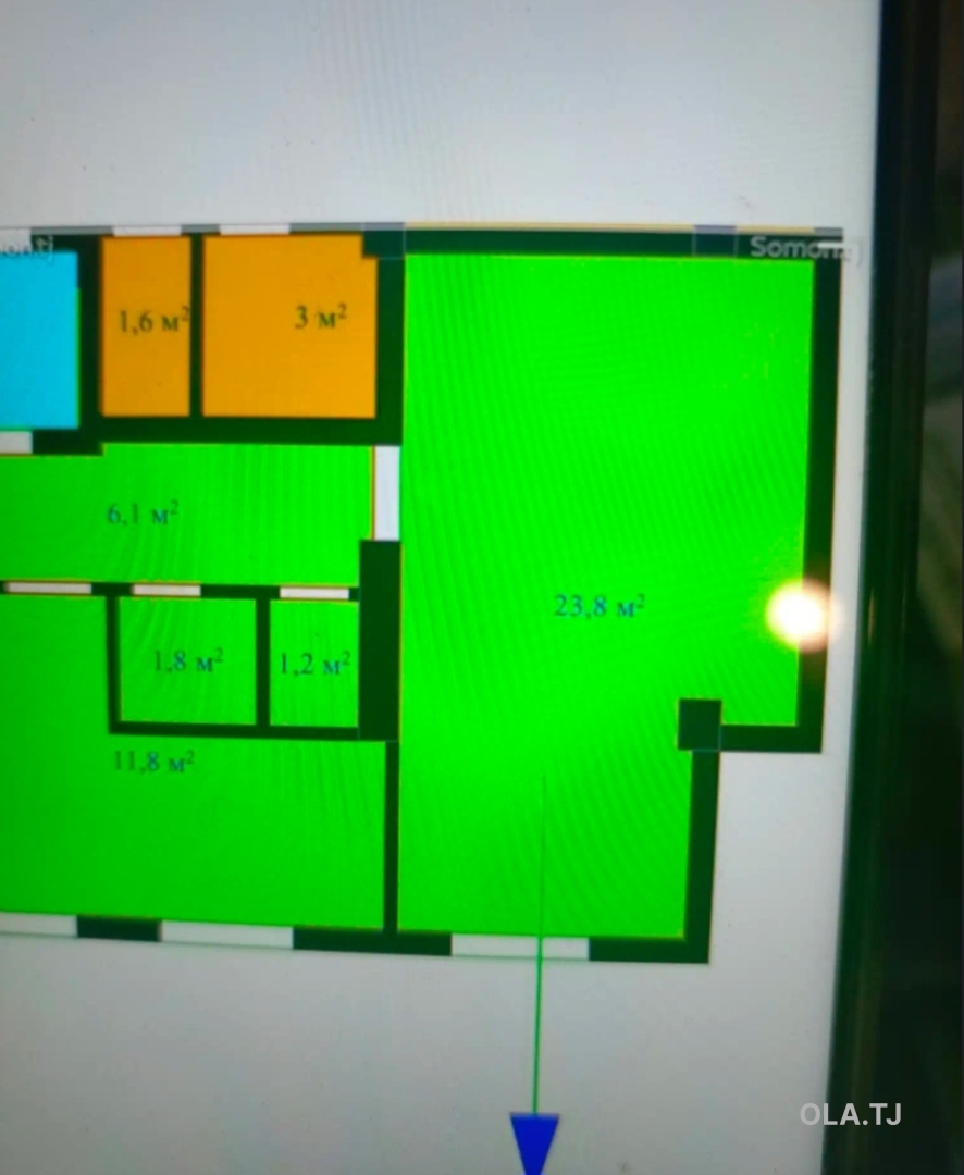 2 комнатная квартира, 5 этаж, 44 м²
