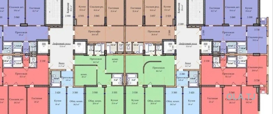 3 комнатная квартира, 15 этаж, 128 м²