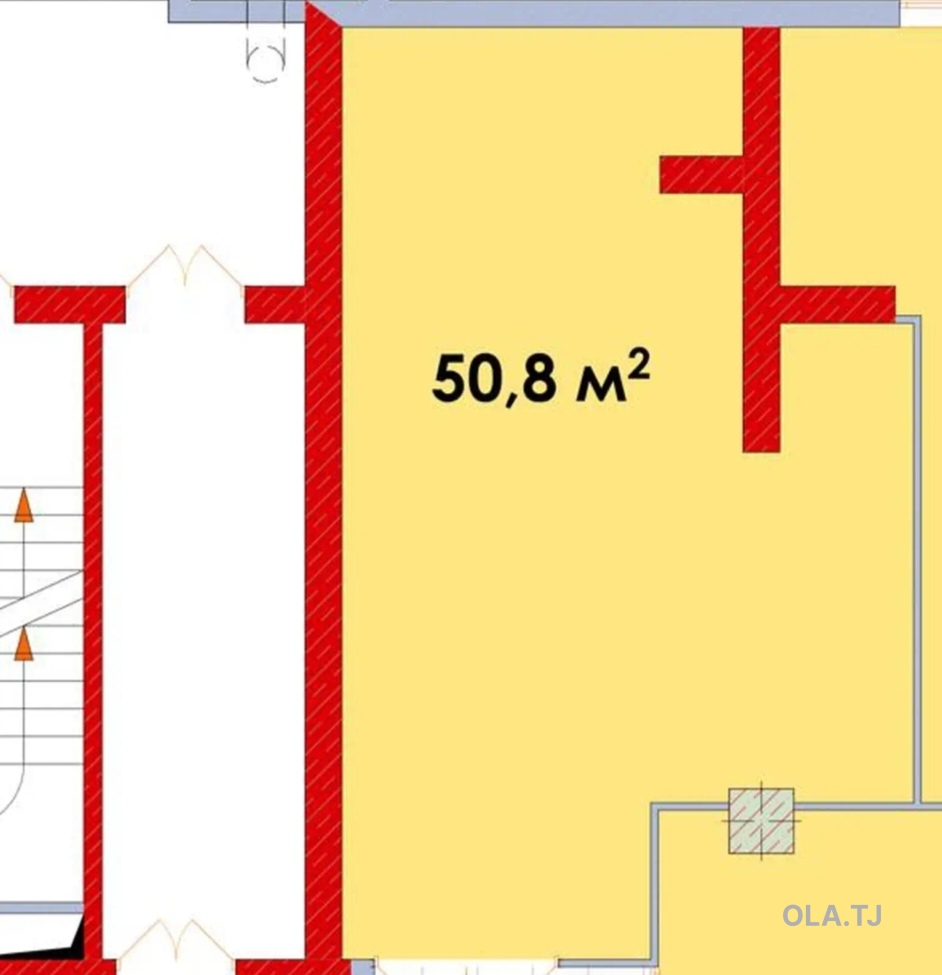 Помещение под свободное назначение, 50м², Проспект Айни, сзади супермаркета Релакс
