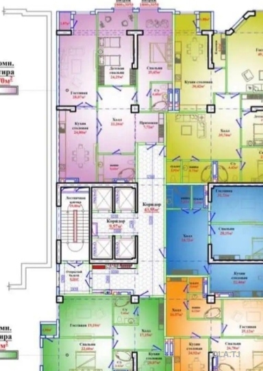 3 комнатная квартира, 1 этаж, 70 м²