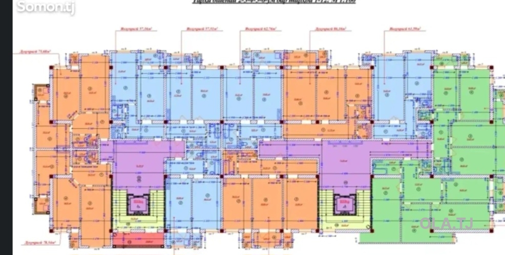 1 комнатная квартира, 4 этаж, 60 м²