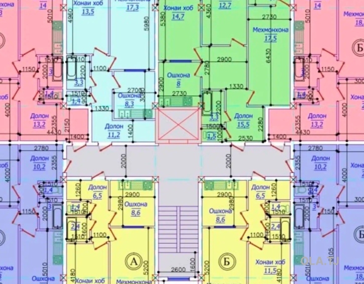 2 комнатная квартира, 4 этаж, 46 м²