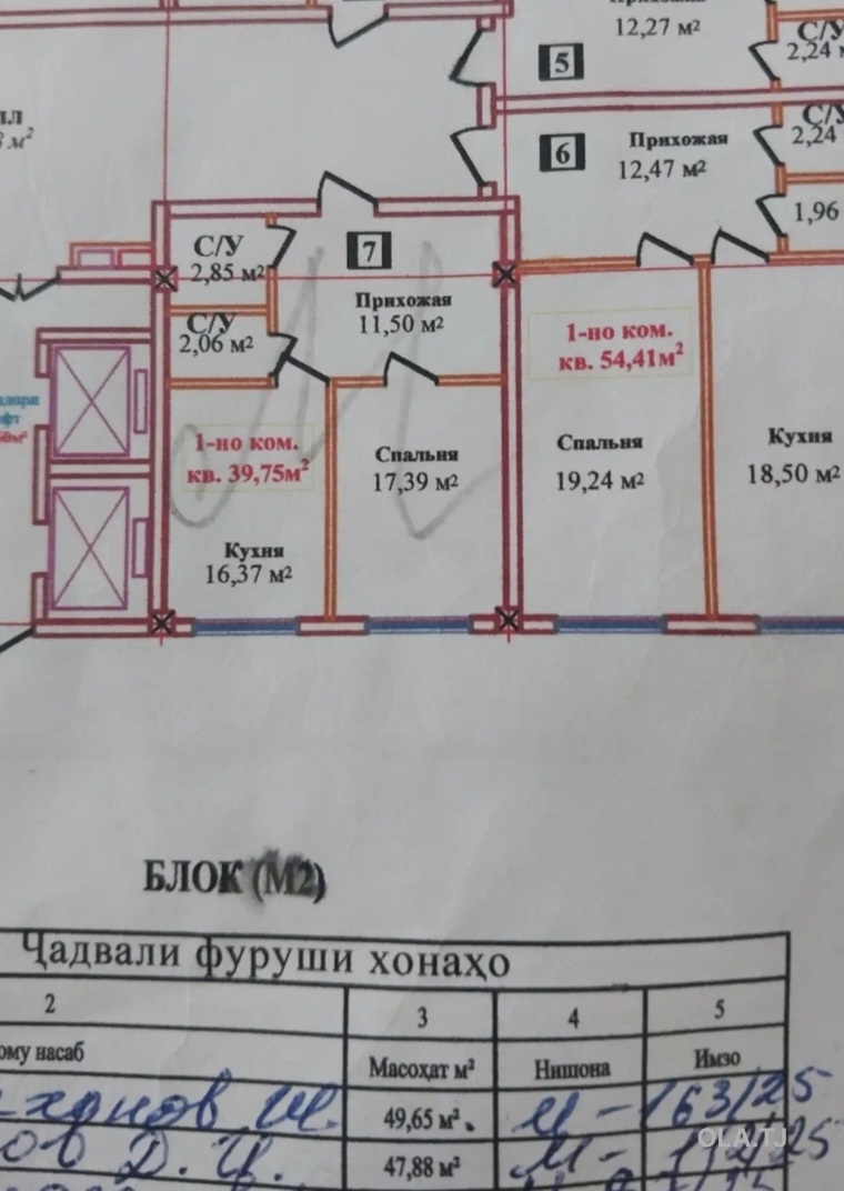 1 комнатная квартира, 1 этаж, 40 м²