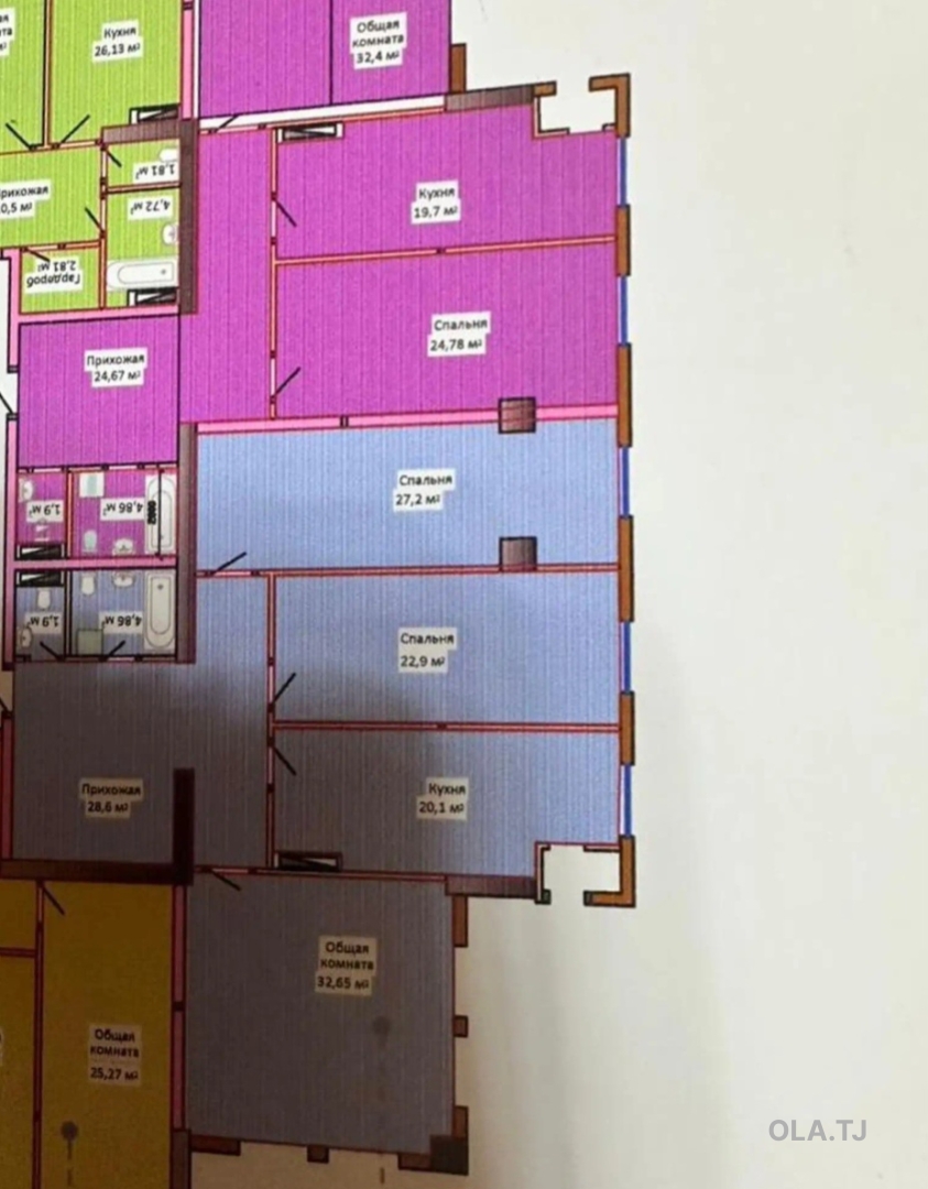 3 комнатная квартира, 13 этаж, 139 м²