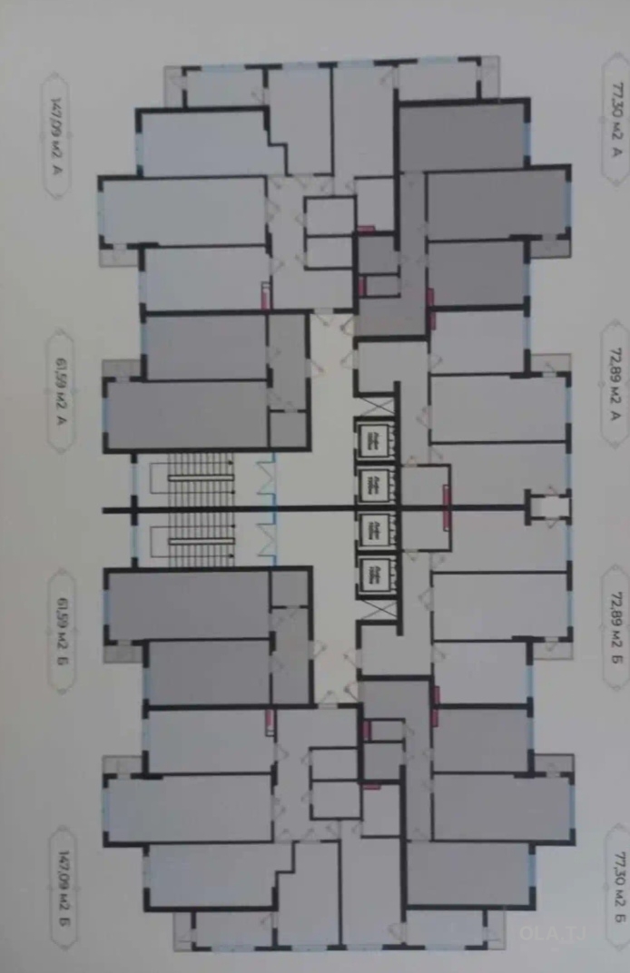1 комнатная квартира, 4 этаж, 62 м²