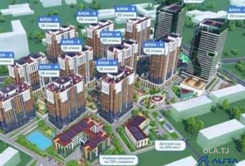 2 комнатная квартира, 14 этаж, 79 м²
