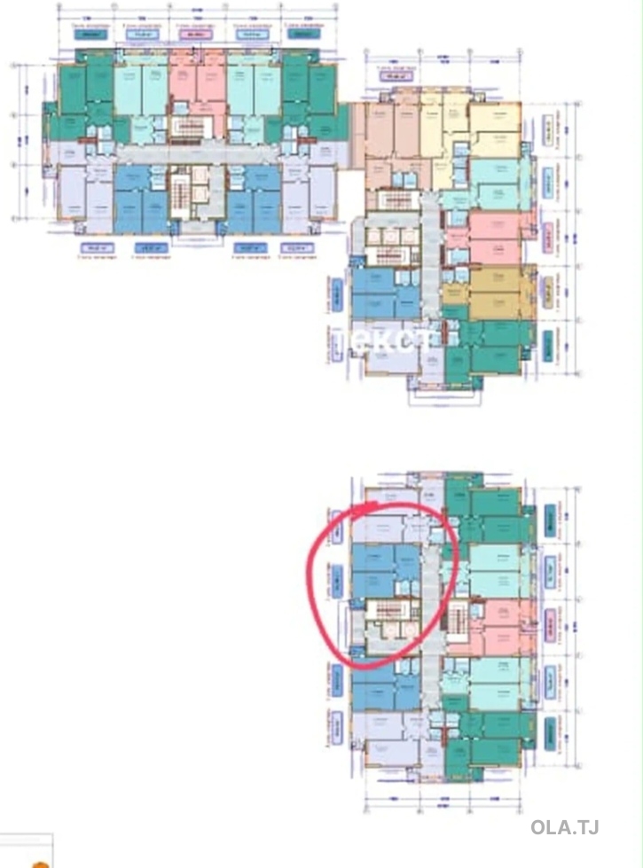 1 комнатная квартира, 8 этаж, 60 м²