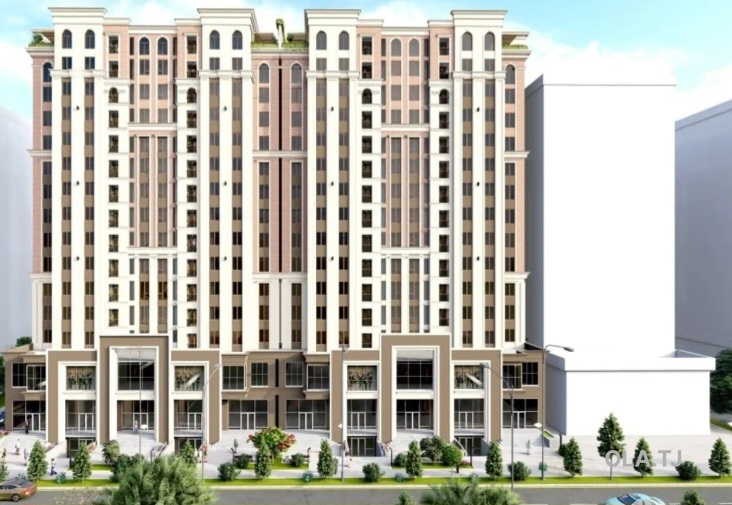 1 комнатная квартира, 12 этаж, 44 м²