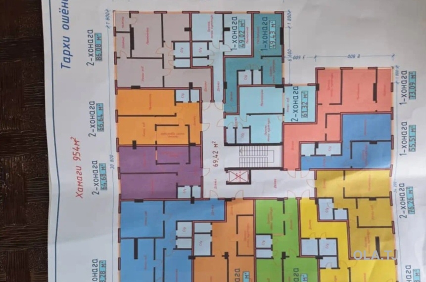 3 комнатная квартира, 3 этаж, 84 м²