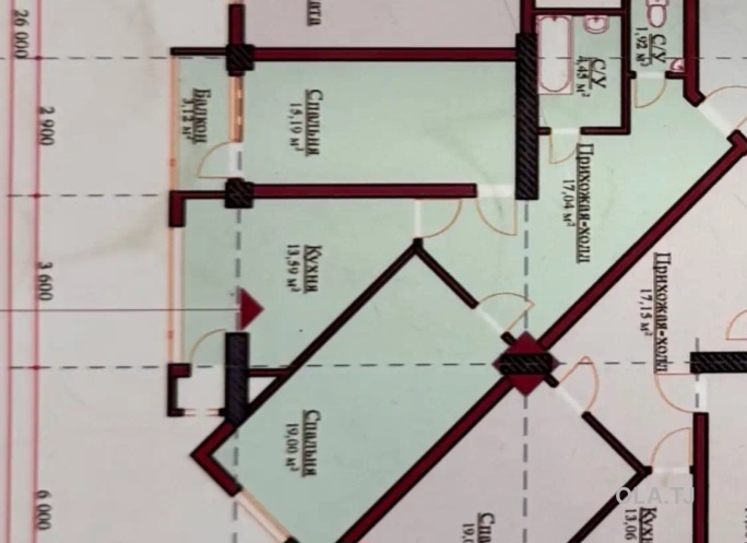 2 комнатная квартира, 10 этаж, 74 м²
