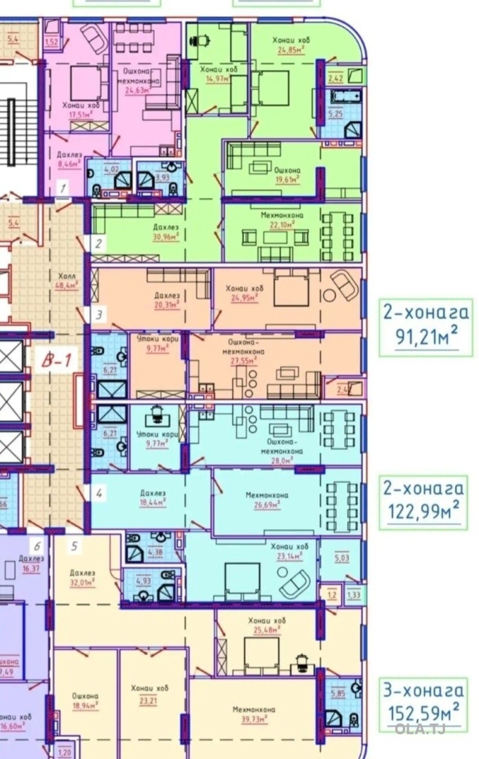 4 комнатная квартира, 14, 153 м²