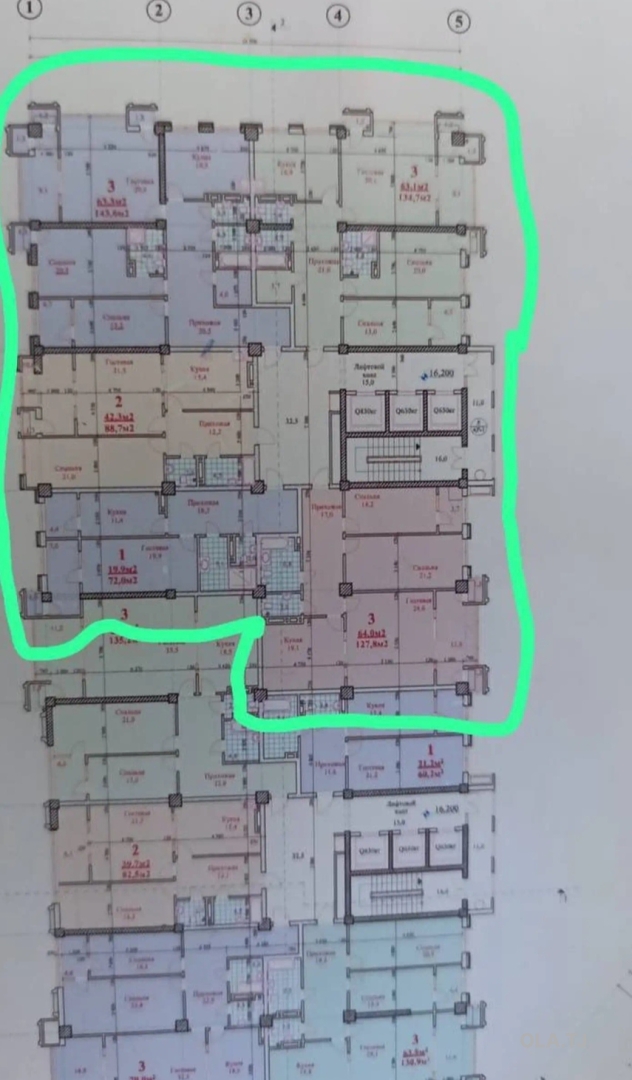 6 комнатная квартира, 11 этаж, 566 м²