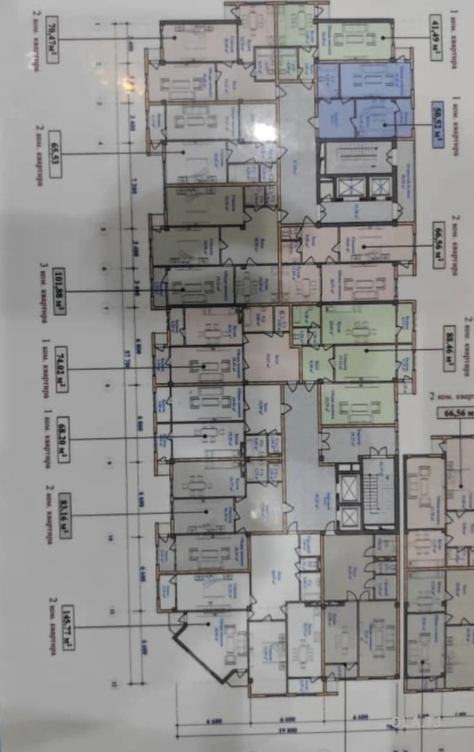 1 комнатная квартира, 8 этаж, 51 м²