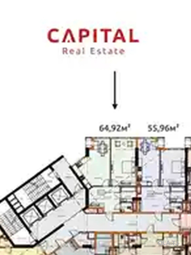 1 комнатная квартира, 12 этаж, 65 м²