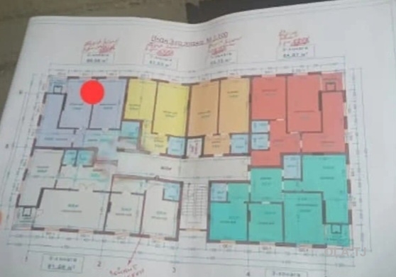 2 комнатная квартира, 6 этаж, 68 м²