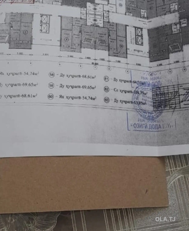 2 комнатная квартира, 9 этаж, 70 м²