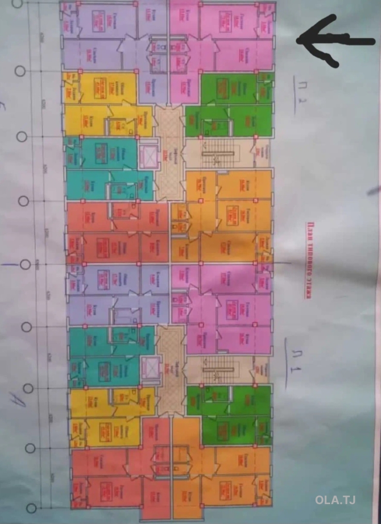 2 комнатная квартира, 2 этаж, 73 м²
