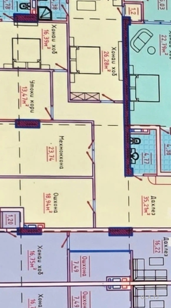 4 комнатная квартира, 14, 152 м²