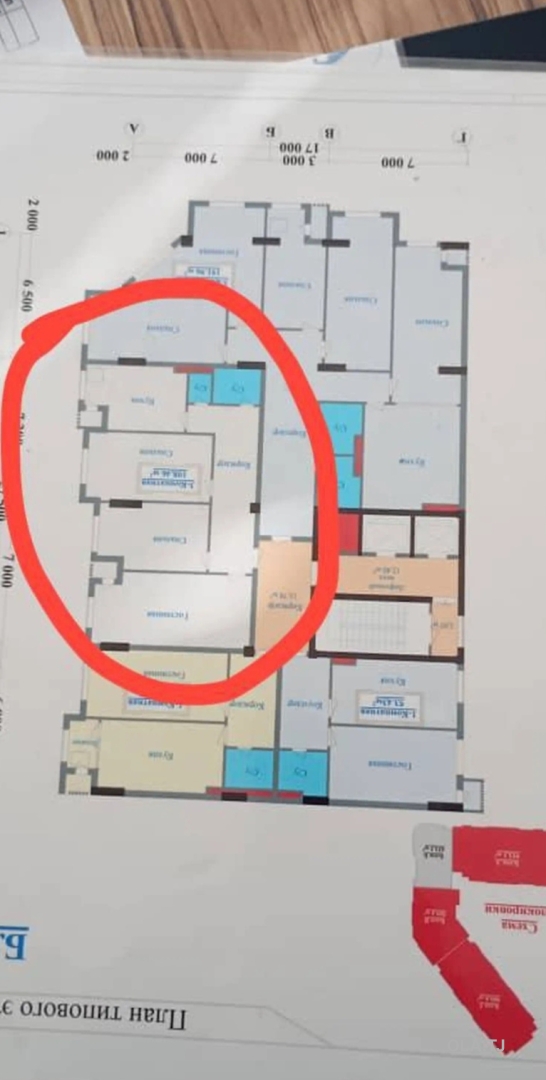3 комнатная квартира, 8 этаж, 108 м²