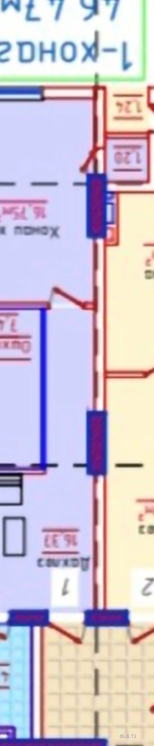 1 комнатная квартира, 8 этаж, 46 м²