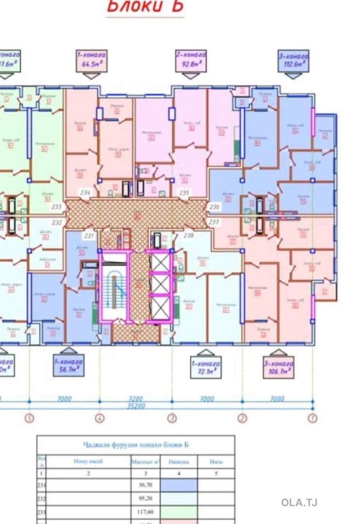 3 комнатная квартира, 16 этаж, 106 м²