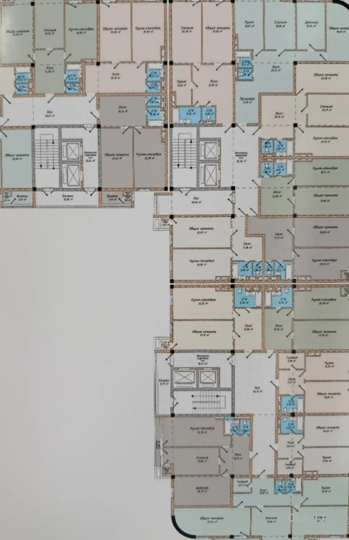 1 комнатная квартира, 11 этаж, 69 м²