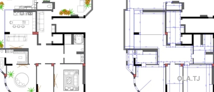 4 комнатная квартира, 8, 205 м²