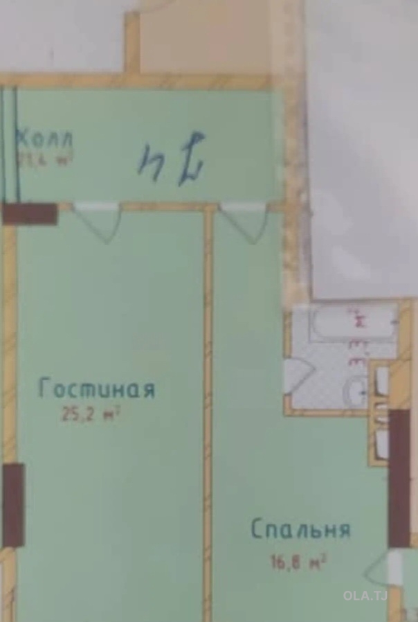 2 комнатная квартира, 13 этаж, 64 м²