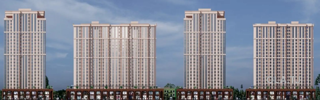 1 комнатная квартира, 9 этаж, 75 м²