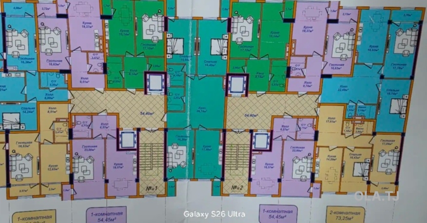 1 комнатная квартира, 11 этаж, 50 м²