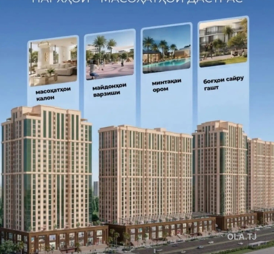 1 комнатная квартира, 20 этаж, 73 м²