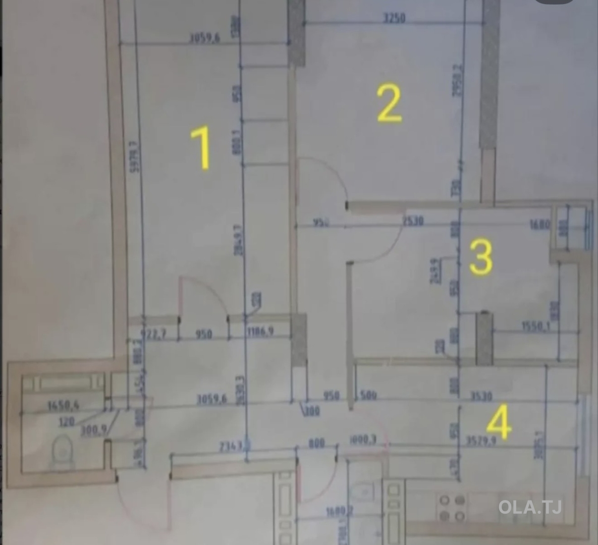 3 комнатная квартира, 11 этаж, 81 м²